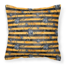 Load image into Gallery viewer, Watecolor Halloween Spiders Fabric Decorative Pillow BB7526PW1818