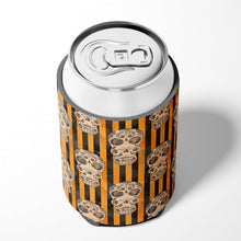 Load image into Gallery viewer, Watecolor Halloween Day of the Dead Head Can or Bottle Hugger BB7527CC