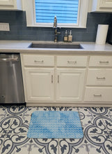 Load image into Gallery viewer, Beach Watercolor Waves Machine Washable Memory Foam Mat BB7531RUG