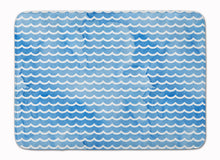 Load image into Gallery viewer, Beach Watercolor Waves Machine Washable Memory Foam Mat BB7531RUG