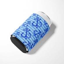 Load image into Gallery viewer, Beach Watercolor Anchors Can or Bottle Hugger BB7533CC