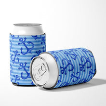 Load image into Gallery viewer, Beach Watercolor Anchors Can or Bottle Hugger BB7533CC
