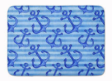 Load image into Gallery viewer, Beach Watercolor Anchors Machine Washable Memory Foam Mat BB7533RUG