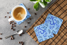 Load image into Gallery viewer, Beach Watercolor Anchors and Fish Foam Coaster  BB7534FC