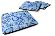 Load image into Gallery viewer, Beach Watercolor Anchors and Fish Foam Coaster  BB7534FC
