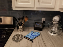 Load image into Gallery viewer, Beach Watercolor Anchors and Fish Oven Mitt BB7534OVMT