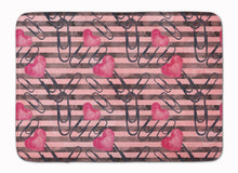 Load image into Gallery viewer, Watercolor Heart Paper Clips Machine Washable Memory Foam Mat BB7536RUG