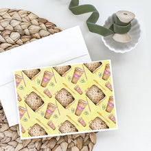 Load image into Gallery viewer, Watercolor Coffee and Journal Greeting Cards -  Blank Note Cards – 8-Pack of Artist-Designed Cards with Envelopes