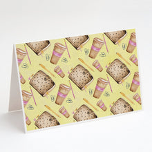 Load image into Gallery viewer, Watercolor Coffee and Journal Greeting Cards -  Blank Note Cards – 8-Pack of Artist-Designed Cards with Envelopes