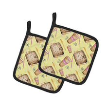 Load image into Gallery viewer, Watercolor Coffee and Journal Pot Holders - Set of 2 - Heat-Resistant Kitchen Essentials BB7537PTHD