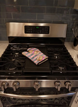 Load image into Gallery viewer, Watercolor Coffee and Paper Clips Oven Mitt BB7538OVMT