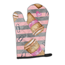 Load image into Gallery viewer, Watercolor Coffee and Paper Clips Oven Mitt BB7538OVMT