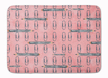 Load image into Gallery viewer, Watercolor Organized Paper Clips Pink Machine Washable Memory Foam Mat BB7539RUG