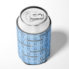 Load image into Gallery viewer, Watercolor Organized Paper Clips Blue Can or Bottle Hugger BB7540CC