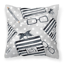 Load image into Gallery viewer, Watercolor Girl Boss Journal Fabric Decorative Pillow BB7541PW1818