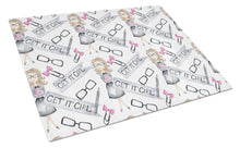 Load image into Gallery viewer, Watercolor Girl Boss Get it Girl Glass Cutting Boards – Durable, Decorative Kitchen Art Large BB7542LCB