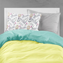 Load image into Gallery viewer, Watercolor Girl Boss Get it Girl Fabric Standard Pillowcase – Artistic Decorative Front, White Back BB7542PILLOWCASE
