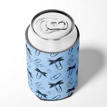 Load image into Gallery viewer, Watercolor Paper Clips Blue Can or Bottle Hugger BB7544CC