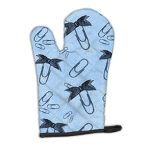 Load image into Gallery viewer, Watercolor Paper Clips Blue Oven Mitt BB7544OVMT