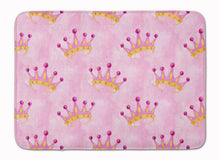 Load image into Gallery viewer, Watercolor Princess Crown on Pink Machine Washable Memory Foam Mat BB7546RUG
