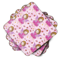 Load image into Gallery viewer, Watercolor Fairy Princess on Pink Foam Coaster  BB7547FC