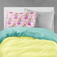 Load image into Gallery viewer, Watercolor Fairy Princess on Pink Fabric Standard Pillowcase – Artistic Decorative Front, White Back BB7547PILLOWCASE