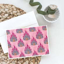 Load image into Gallery viewer, Watercolor Princess Castle Greeting Cards -  Blank Note Cards – 8-Pack of Artist-Designed Cards with Envelopes
