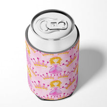 Load image into Gallery viewer, Watercolor Princess and Crown Can or Bottle Hugger BB7551CC