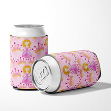 Load image into Gallery viewer, Watercolor Princess and Crown Can or Bottle Hugger BB7551CC