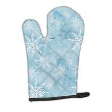 Load image into Gallery viewer, Watercolor Snowflake on Light Blue Oven Mitt BB7552OVMT