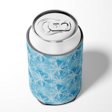 Load image into Gallery viewer, Watercolor Snowflake on Blue Can or Bottle Hugger BB7553CC