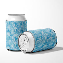 Load image into Gallery viewer, Watercolor Snowflake on Blue Can or Bottle Hugger BB7553CC