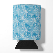 Load image into Gallery viewer, Watercolor Snowflake on Blue Can or Bottle Hugger BB7553CC