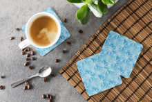 Load image into Gallery viewer, Watercolor Snowflake on Blue Foam Coaster  BB7553FC