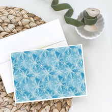 Load image into Gallery viewer, Watercolor Snowflake on Blue Greeting Cards -  Blank Note Cards – 8-Pack of Artist-Designed Cards with Envelopes
