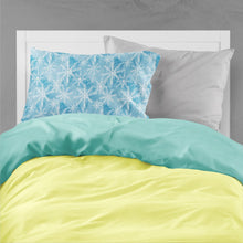 Load image into Gallery viewer, Watercolor Snowflake on Blue Fabric Standard Pillowcase – Artistic Decorative Front, White Back BB7553PILLOWCASE