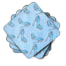 Load image into Gallery viewer, Watercolor Cinderella Shoe in Blue Foam Coaster  BB7554FC