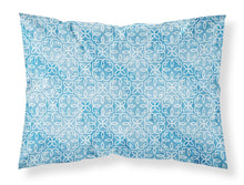 Load image into Gallery viewer, Watercolor Geometric Cirlce on Blue Fabric Standard Pillowcase – Artistic Decorative Front, White Back BB7555PILLOWCASE