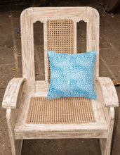Load image into Gallery viewer, Watercolor Geometric Cirlce on Blue Fabric Decorative Pillow BB7555PW1818