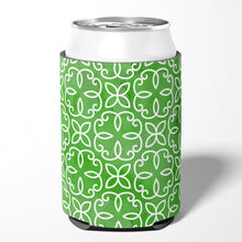 Load image into Gallery viewer, Watercolor Geometric Cirlce on Green Can or Bottle Hugger BB7556CC