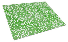 Load image into Gallery viewer, Watercolor Geometric Cirlce on Green Glass Cutting Boards – Durable, Decorative Kitchen Art Large BB7556LCB