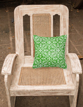 Load image into Gallery viewer, Watercolor Geometric Cirlce on Green Fabric Decorative Pillow BB7556PW1818