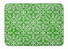 Load image into Gallery viewer, Watercolor Geometric Cirlce on Green Machine Washable Memory Foam Mat BB7556RUG