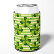 Load image into Gallery viewer, Watercolor Shamrock Stripes Can or Bottle Hugger BB7557CC