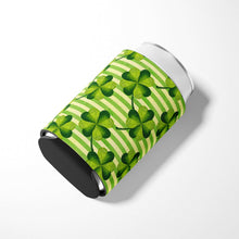 Load image into Gallery viewer, Watercolor Shamrock Stripes Can or Bottle Hugger BB7557CC