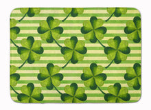 Load image into Gallery viewer, Watercolor Shamrock Stripes Machine Washable Memory Foam Mat BB7557RUG