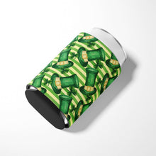 Load image into Gallery viewer, Watercolor St Patrick's Day Leprechan Hat Can or Bottle Hugger BB7558CC
