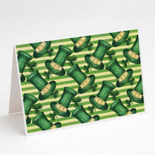 Load image into Gallery viewer, Watercolor St Patrick's Day Leprechan Hat Greeting Cards -  Blank Note Cards – 8-Pack of Artist-Designed Cards with Envelopes