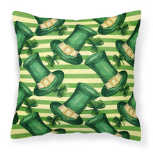 Load image into Gallery viewer, Watercolor St Patrick's Day Leprechan Hat Fabric Decorative Pillow BB7558PW1818