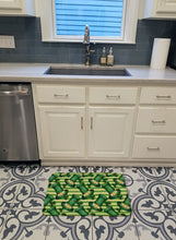 Load image into Gallery viewer, Watercolor St Patrick's Day Leprechan Hat Machine Washable Memory Foam Mat BB7558RUG
